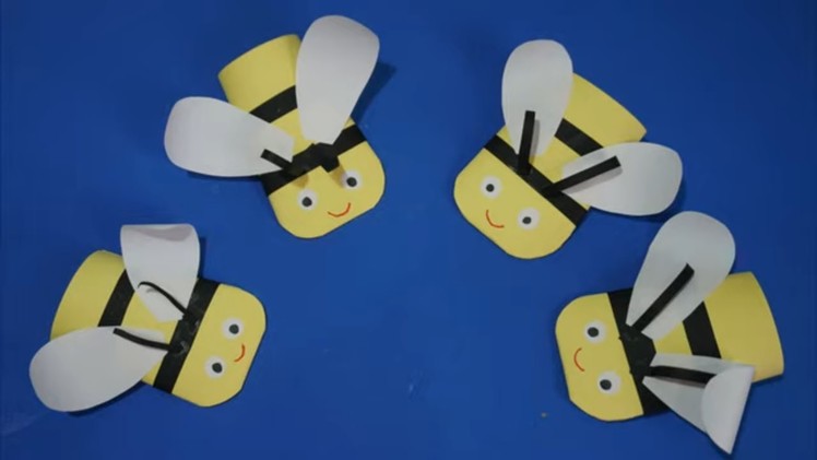 Bee Paper Craft For Kids | easy paper Bee Papercraft ideas step by step