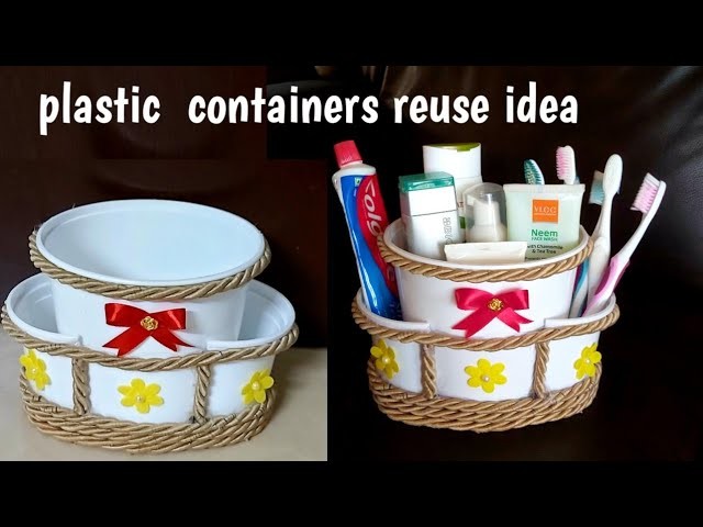 #Best out of waste plastic containers craft#Best way to reuse disposable food containers #reuse idea