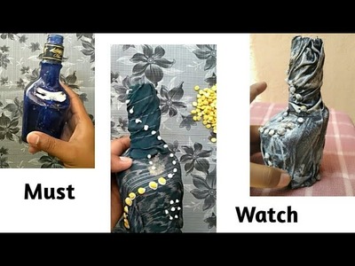 Bottle decorating ideas DIY | DIY of Day | bottle craft | bottle decoration | bottle art