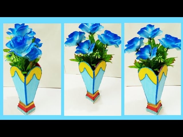 Decor Cardboard Flower Vase Tutorial Best Out Of Waste Craft