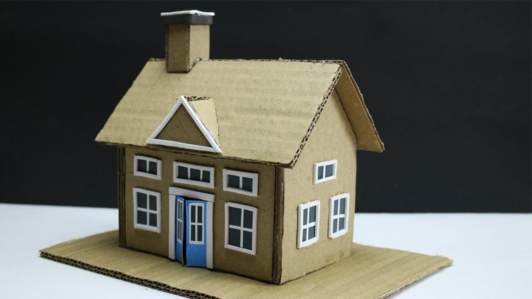 Cardboard House Making with Dimension -Easy Craft