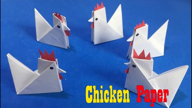 Chicken Paper Craft For Kids | easy paper Chicken craft ideas step by step