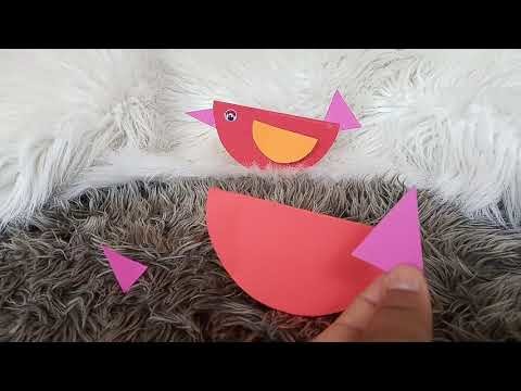 DIY  Craft #kids #easycraft #paper paper craft spring birds #art #crafts #colours #rainbow #painting