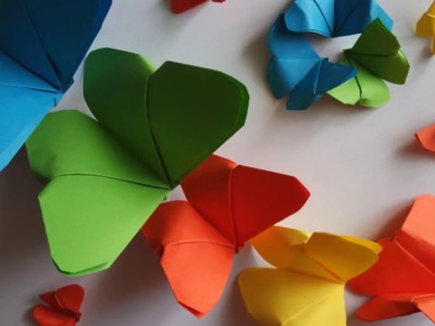 DIY: Easy craft Paper Butterfly Origami: How to make paper butterflies