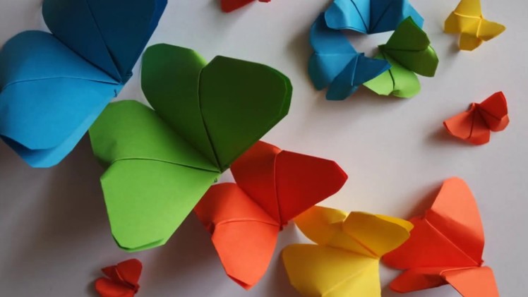 DIY: Easy craft Paper Butterfly Origami: How to make paper butterflies