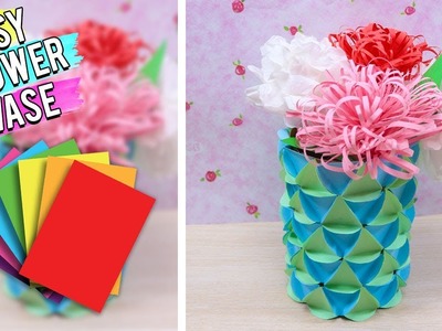 Paper Diy Easy Flower Vase Craft Idea Best Out Of Waste Diy