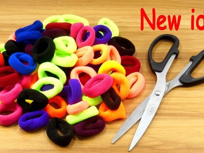 DIY HOME DECO | Hair rubber bands craft idea | DIY art and craft