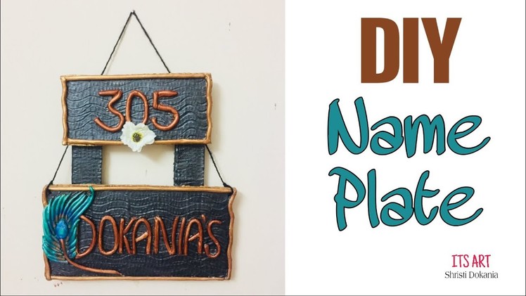 Diy Name Plate. art and craft.Door Name Plate