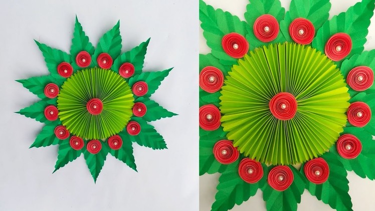 DIY Paper Flower Wall Hanging | Handmade Craft | Wallmate Making at Home | Wall Decoration Door.
