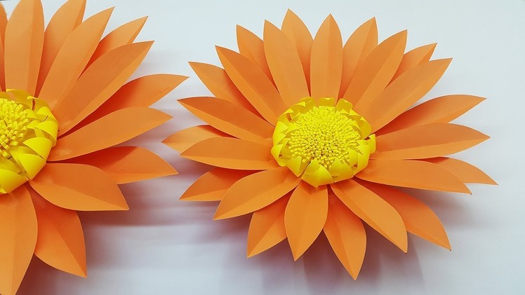 Giant Paper Flower Daisy Making Tutorial with Template | Paper Craft | DIY Paper Flowers