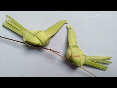 How to make a Bird from date leaf- DIY Art & Craft .