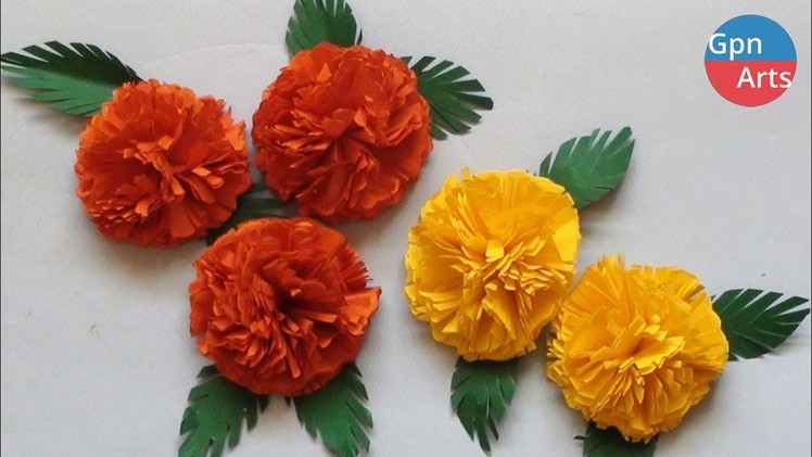 How to Make Marigold Paper Flowers | DIY Paper Craft