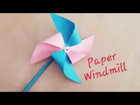 How to make paper Windmill.paper craft ideas.paper pinwheel DIY.hand paper fan.paper craft for schoo