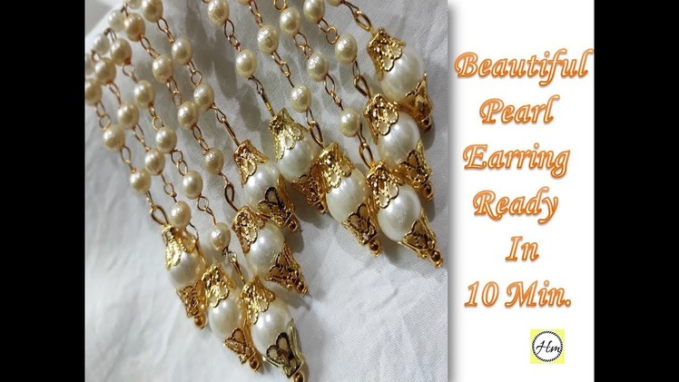 Make Beautiful pearl earring | Handmade Pearl Jewellery  | Handy Mandy Craft