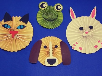 Making animals faces using Paper (Paper craft ideas)