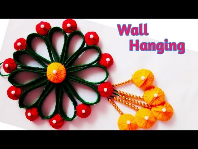 New !! Wall Hanging Out Of Waste. wall decoration idea. woolen craft.