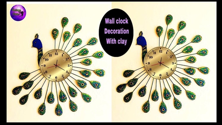 Peacock wall clock |decoration ideas | craft ideas | Best out of waste | Fashion pixies