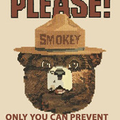 CRAFTS Smokey The Bear Cross Stitch Pattern***LOOK***Buyers Can Download Your Pattern As Soon As They Complete The Purchase