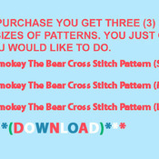 CRAFTS Smokey The Bear Cross Stitch Pattern***LOOK***Buyers Can Download Your Pattern As Soon As They Complete The Purchase