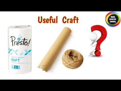 #Tissue Paper roll craft idea #Best out of waste craft easy #waste material reuse idea#DIY organizer