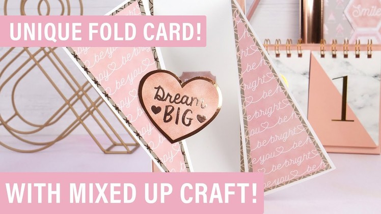 Twisted Gate Fold Card With Mixed Up Craft! | *NEW* Dovecraft Premium Collection