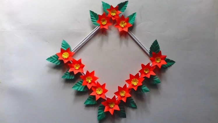 Wall hanging. DIY.Craft idea. Room decoration idea. How to make wall hanging of colour paper.