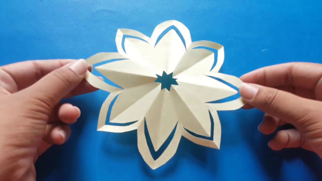 White Paper flower, Beautiful Paper Craft Ideas, Easy DIY Arts and