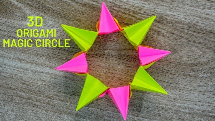 3D Origami Magic Circle Fireworks Paper Craft - Eid Special Origami Crafts Ideas | Eid Mubarak