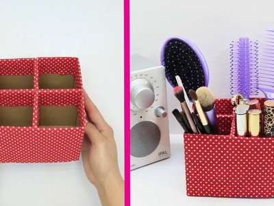 8 MAKEUP ORGANIZER DIYS AND CRAFT IDEAS || COOL AND EASY STORAGE IDEAS