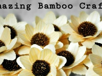Amazing Bamboo Craft।।  How To Make a Flower Out Of Bamboo. Diy Project