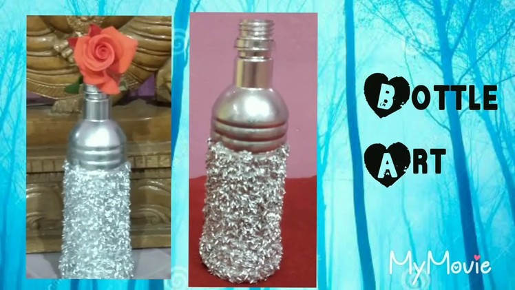 Best of waste,Bottle Art,Art and craft,Best of waste,Best of rice art,easy bottle decoration