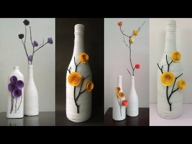 Best out of waste craft ideas | DIY Home Decor Ideas | bottle craft ideas | Decorated Wine Bottle