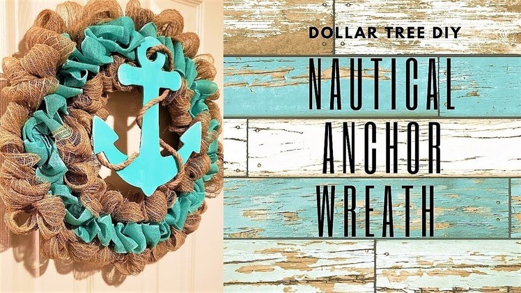 DECO MESH NAUTICAL POUF WREATH: Dollar Tree DIY + Bonus Beach Bag DIY (2019)