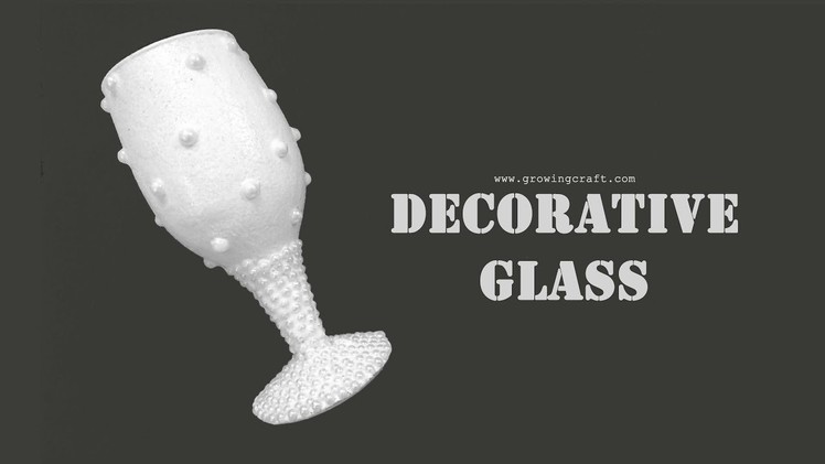 Decorate glass♥how to glitter a wine glass♥DECORATING wedding glass♥diy tlight holder♥candle holder
