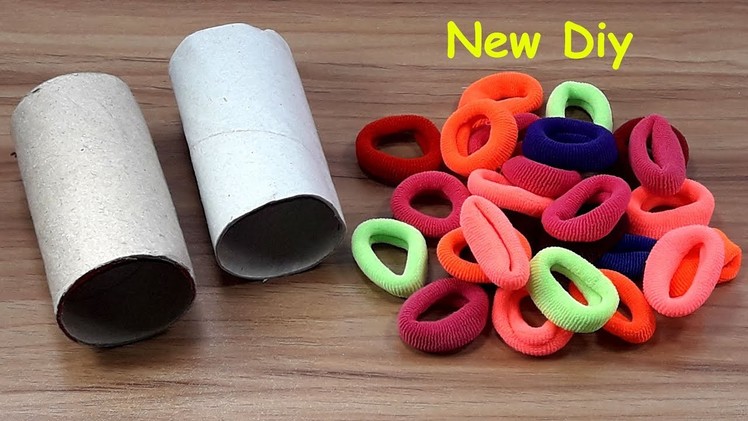 DIY Hair rubber bands & Tissue rolls craft idea | DIY art and craft | DIY HOME DECO