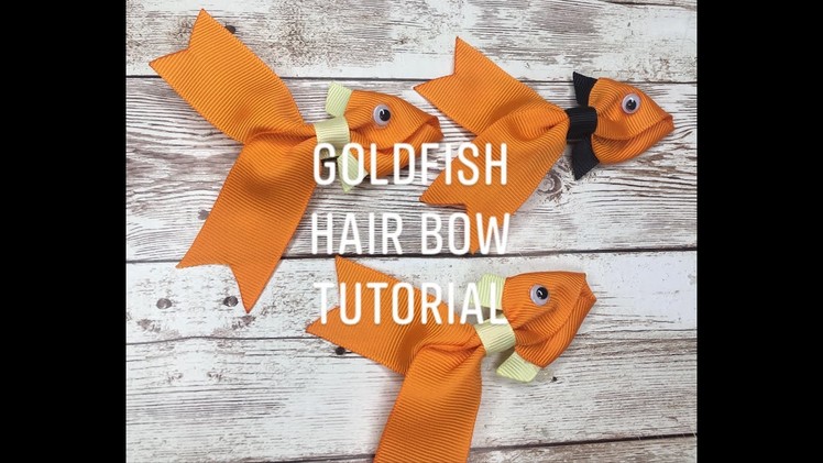 DiY Make your own Ribbon Gold Fish Hair Bow - Quick Easy Tutorial