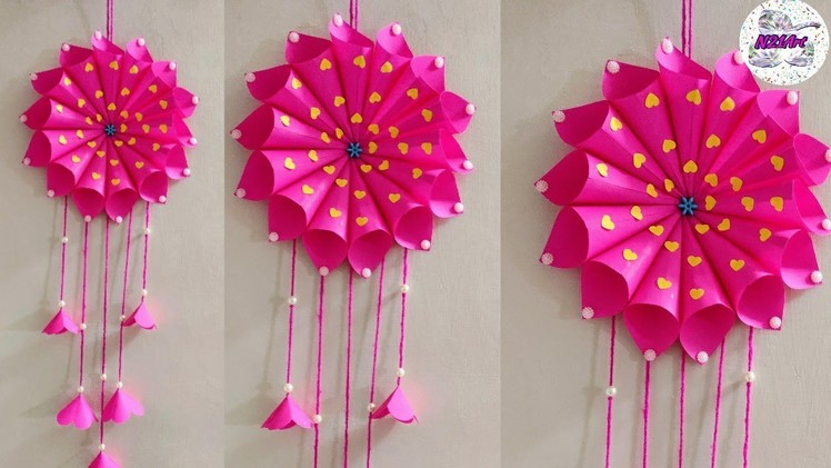 DIY : Paper Craft Ideas | Wall decoration | Simple Home Decor | Hanging Flower