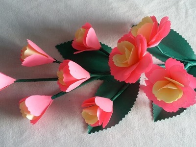 DIY Paper Flower Making Tutorial | How to Make Paper Flower | Paper Craft