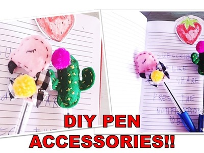 DIY PEN ACCESSORIES PART 1.FELT CLOTH CRAFT.BACK TO SCHOOL CRAFT