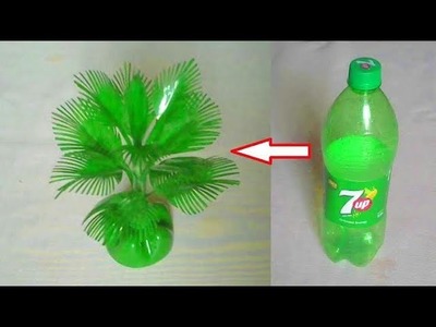 Diy Plastic Bottle. Plastic Bottle Craft. Make a Plum Tree Out Of 7up Bottle. Waste Material Craft