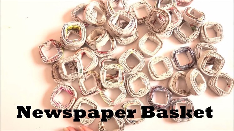 DIY | Recycled Newspaper Basket.Box - Super Easy Tutorial! - NewsPaper Square Basket