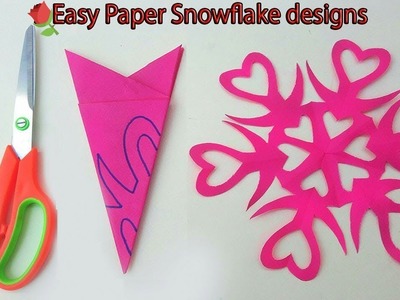 Easy Paper Snokflakes Design 2019  |||  Diy Room Decoration Ideas With Craft Paper