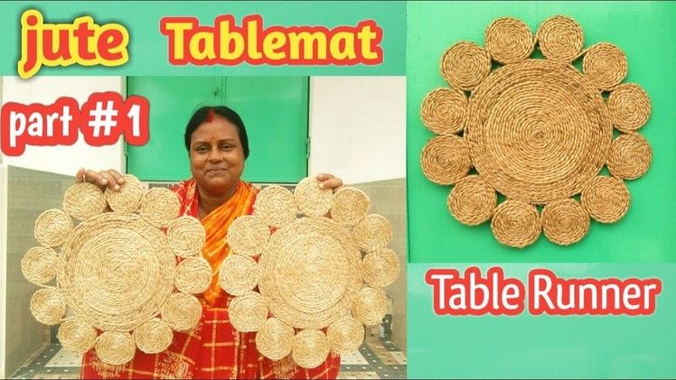 Handmade Jute Tablemat || Table runner making PART #1 | tablemat-DIY Craft | By Royalbengal Jute