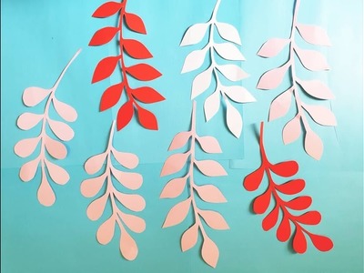 Handmade Paper Leaves Tutorial - Cutting paper leaf easy - Craft tutorial