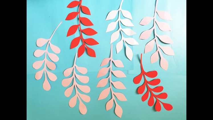 Handmade Paper Leaves Tutorial - Cutting paper leaf easy - Craft tutorial