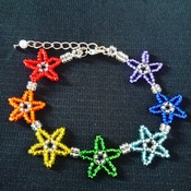 Handmade Starry Starry Rainbow Bracelet Jewellery