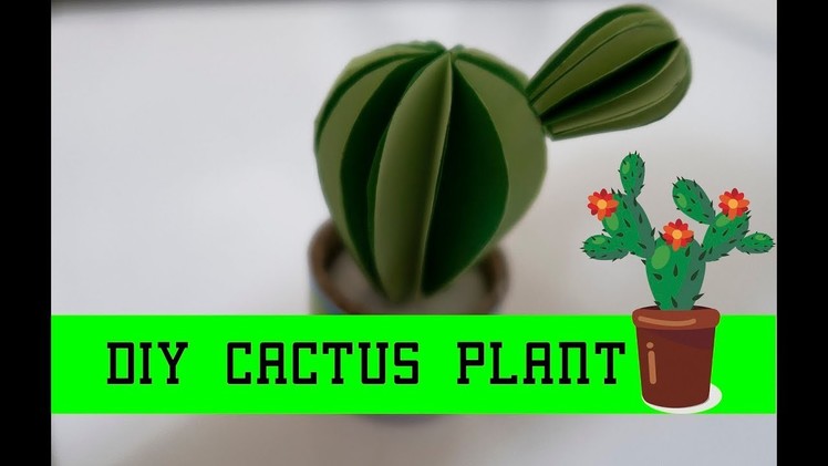 How to make a cactus plant l paper craft #Easy #Crafts #Paper #Plant #Cactus #DIY #Howto #make