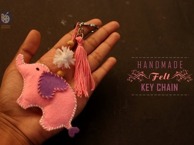 How to make a Elephant keychain.DIY HANDMADE GIFT.Cute Felt Elephant Keychain DIY