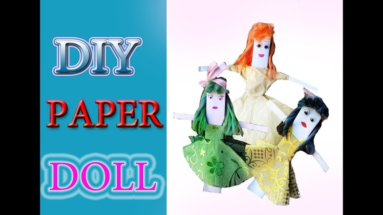 How to Make Paper Doll.DIY Paper Doll. Easy Craft Idea for Kids