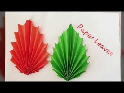 How to make Paper Leaves.Decorative Paper Leaves.Paper craft ideas.paper craft for school